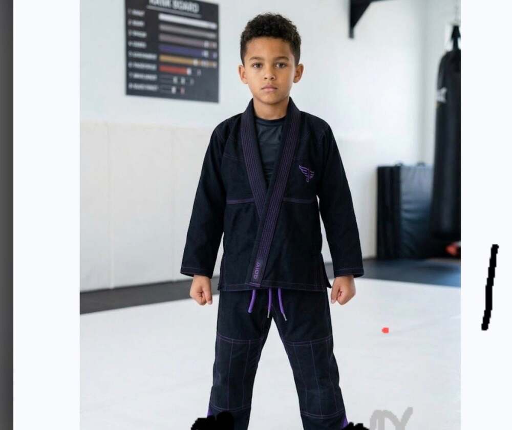 Jayefo Kids BJJ Jiu Jitsu Gi Uniform - Black/Purple